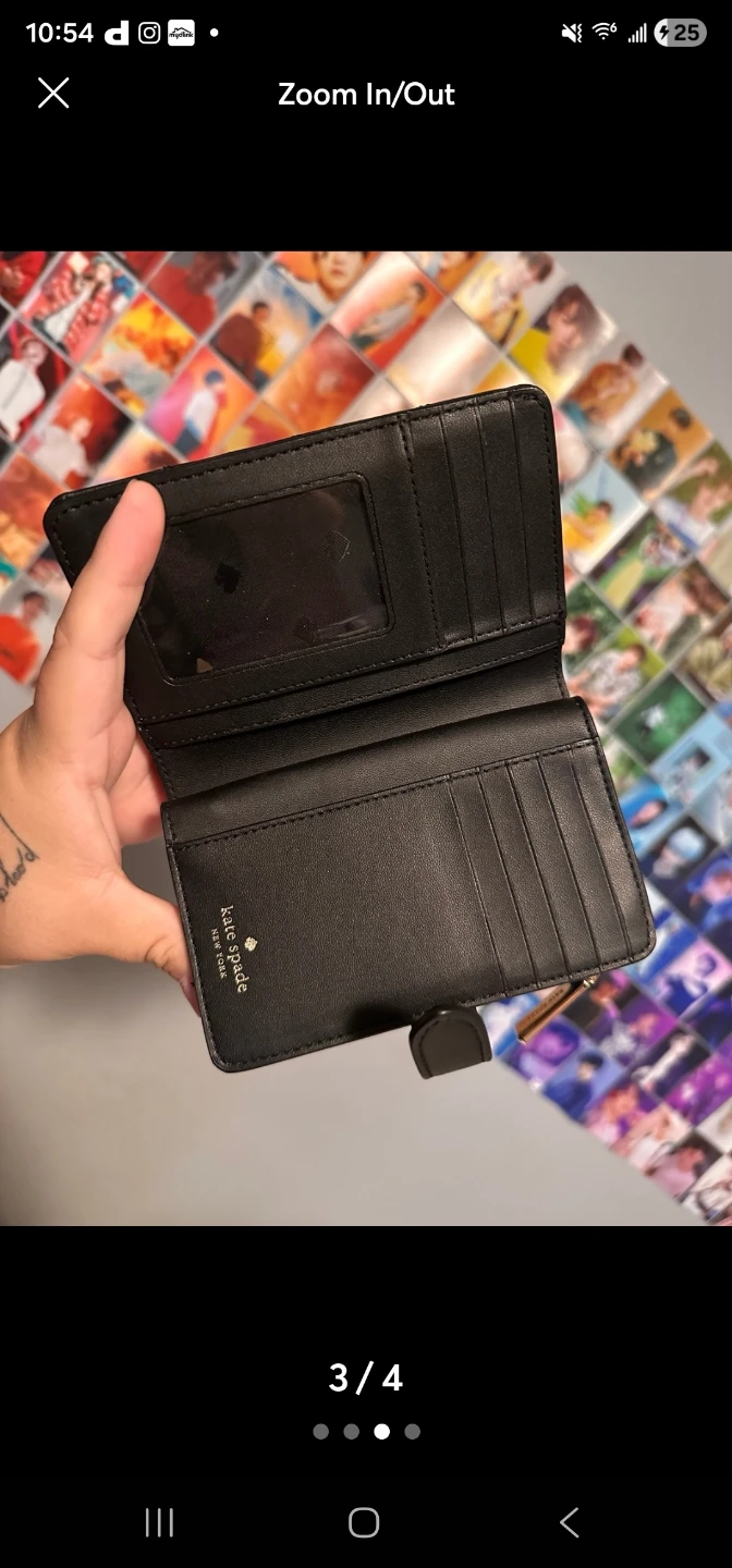 Kate Spade Black Quilted Bi-Fold Wallet - photo 2