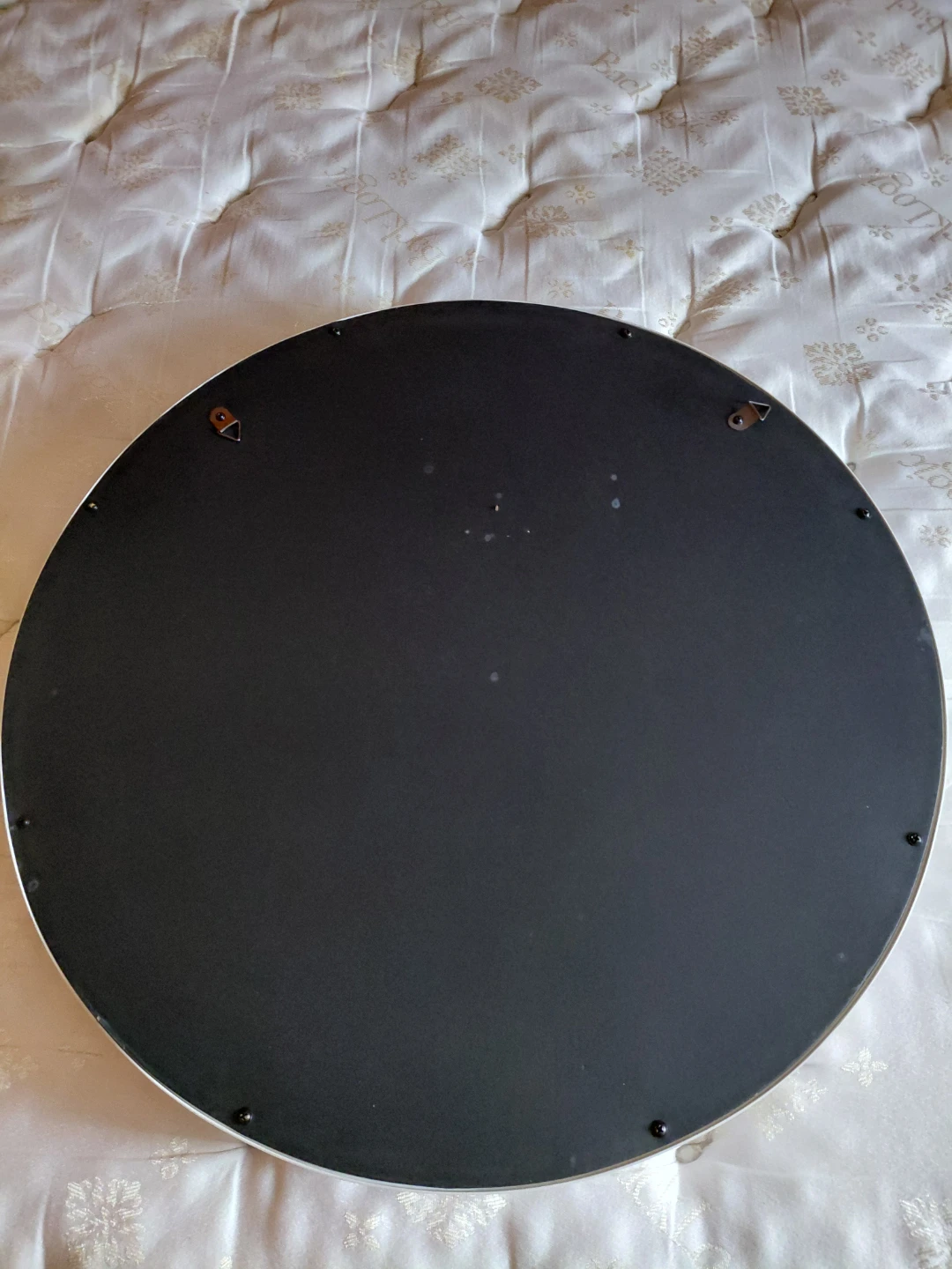 White Round Wall Mirror - photo 2