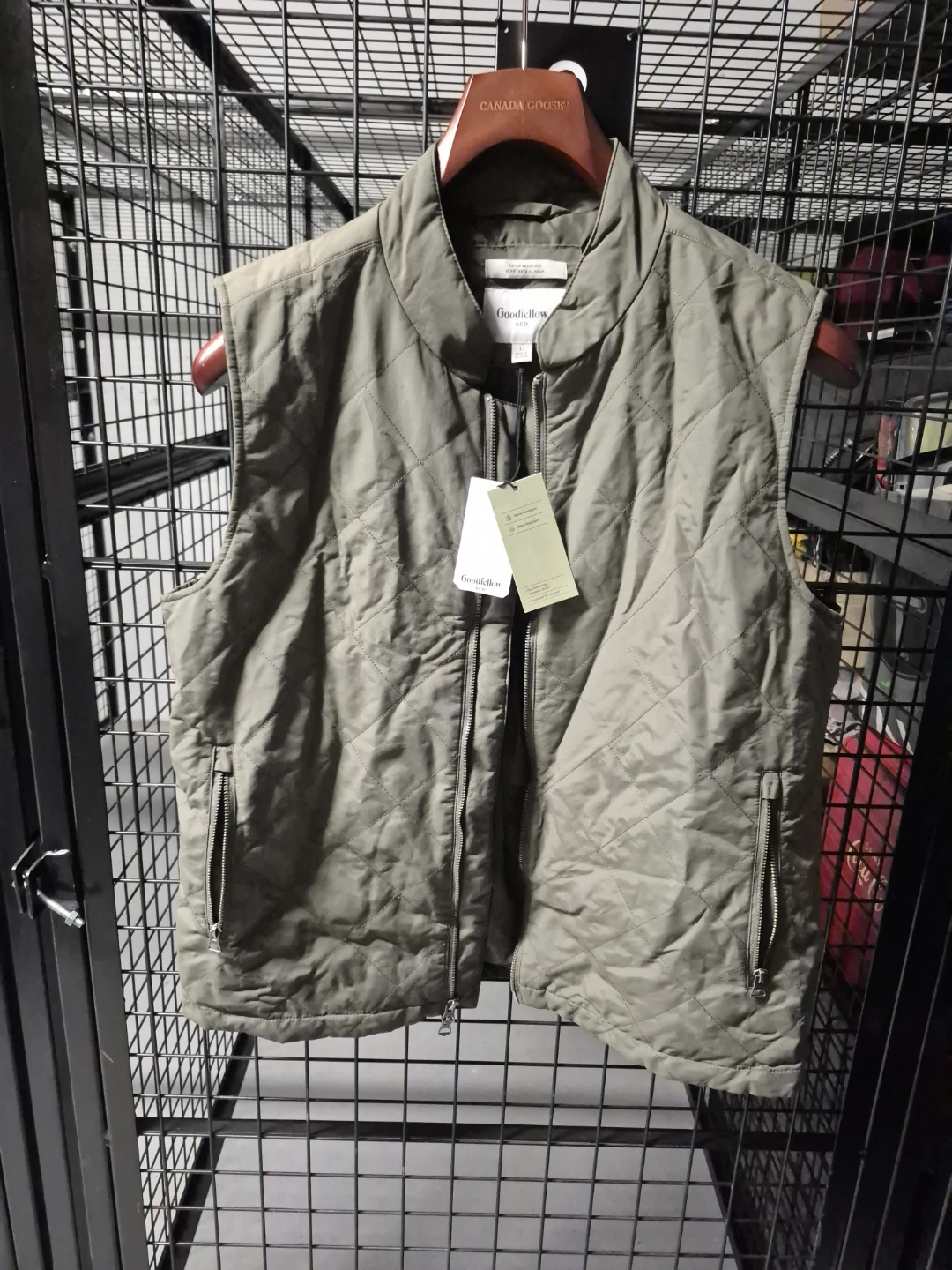 Goodfellow & Co Quilted Vest - Olive Green - Size L