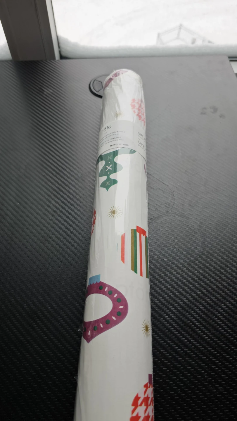 Gift Wrap - Red & Green Ornaments