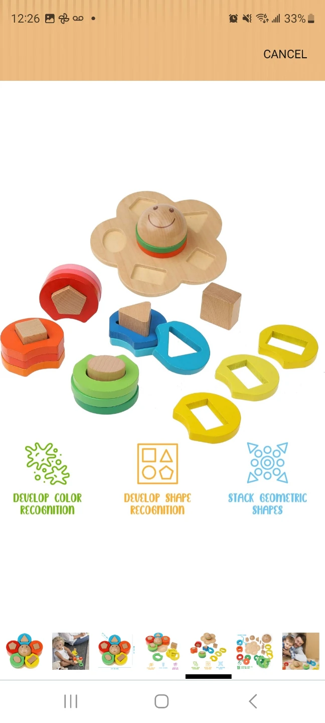 NEW -Boxiki Kids Wooden Stacking Toy - Sorting Puzzle - photo 5