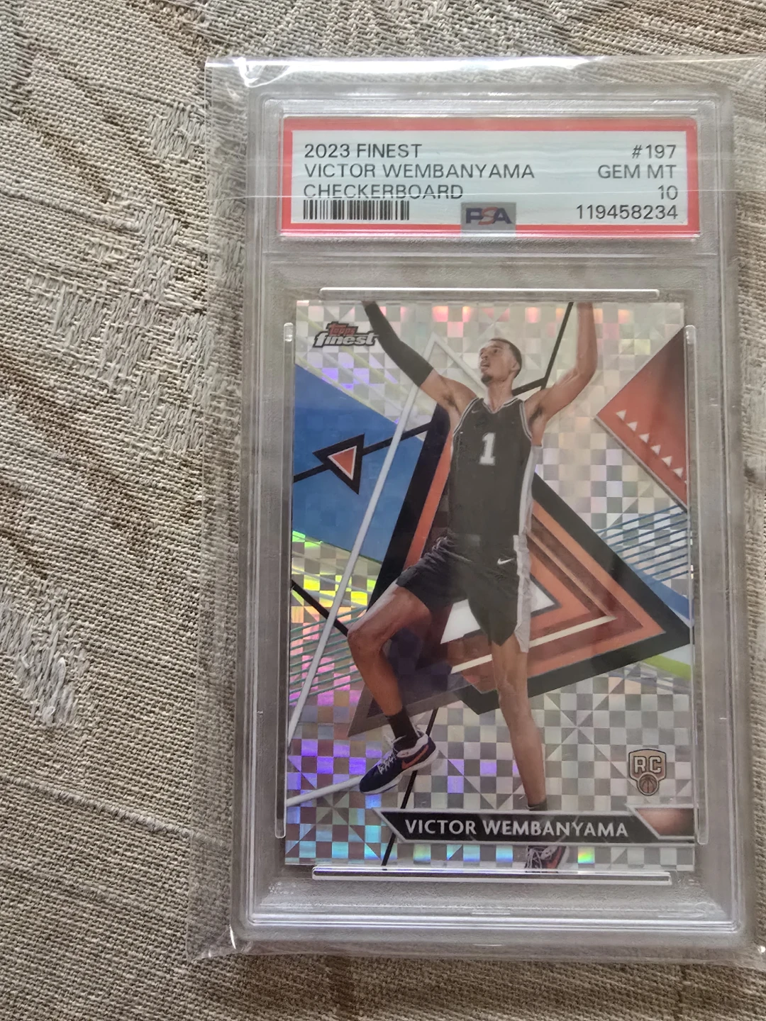 2023 Topps Finest Victor Wembanyama Checkerboard PSA 10 Gem Mint