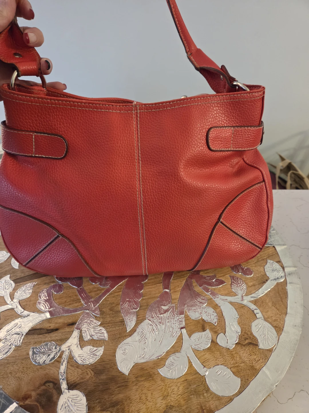 CLEO Red Satchel Handbag - photo 5