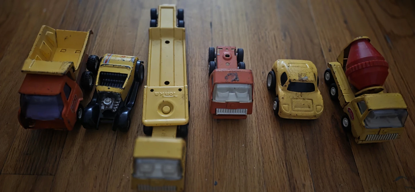Vintage Tonka Orange Metal Truck Toy - photo 3