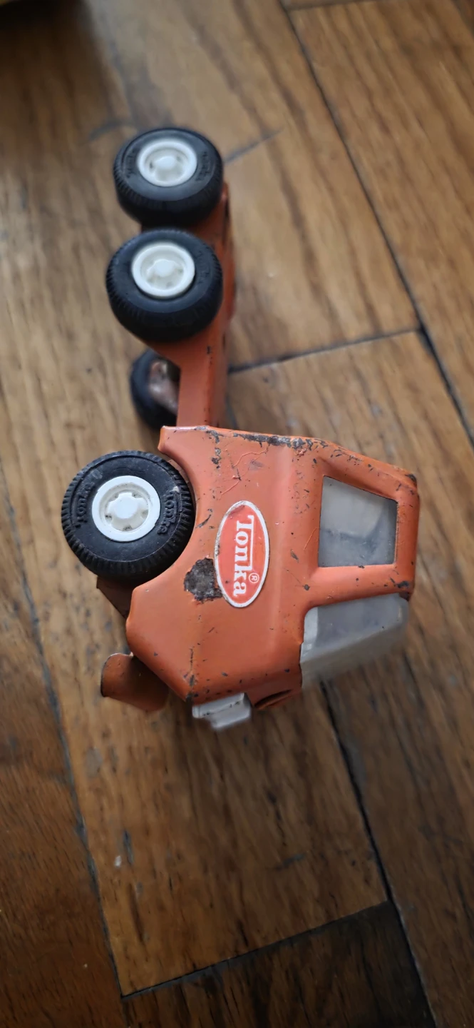 Vintage Tonka Orange Metal Truck Toy - photo 4