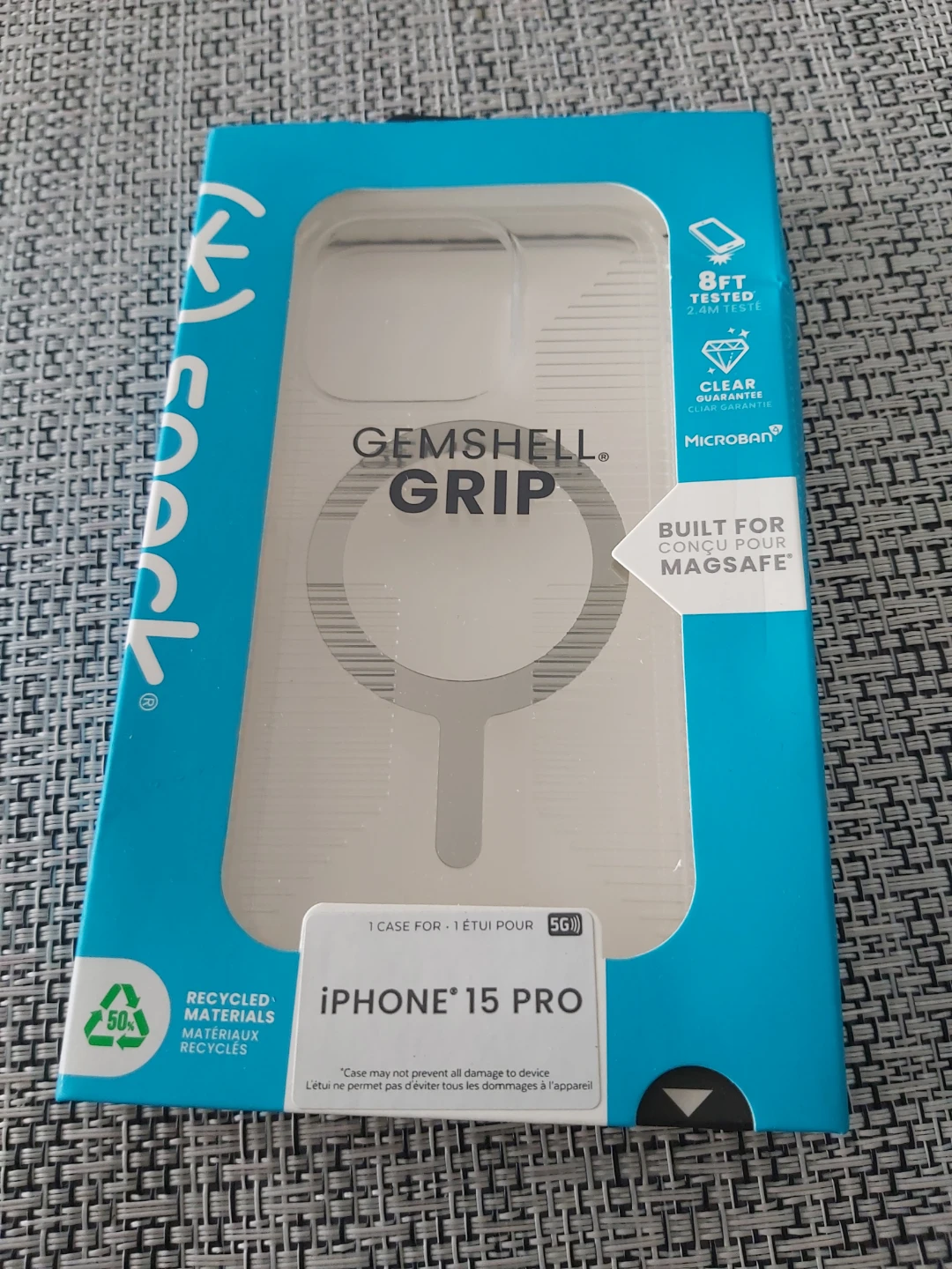 Speck GEMSHELL GRIP iPhone 15 Pro Case - Clear