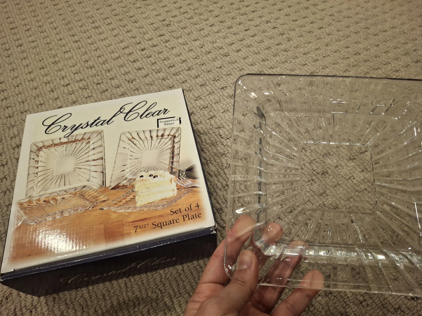 Crystal Clear 7 1/2" Square Plates (Set of 4) - photo 5