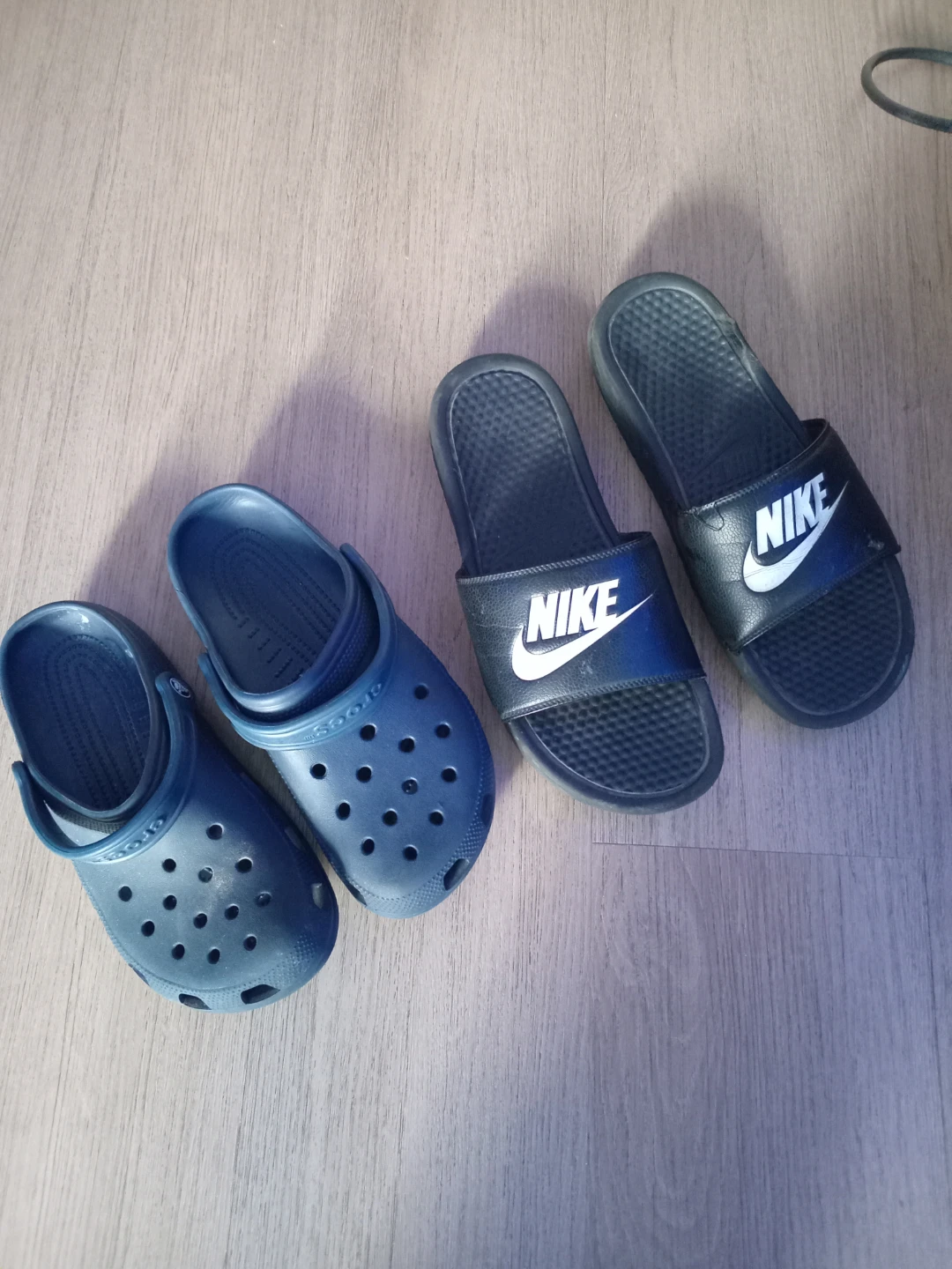 Size 8 slides and crocs
