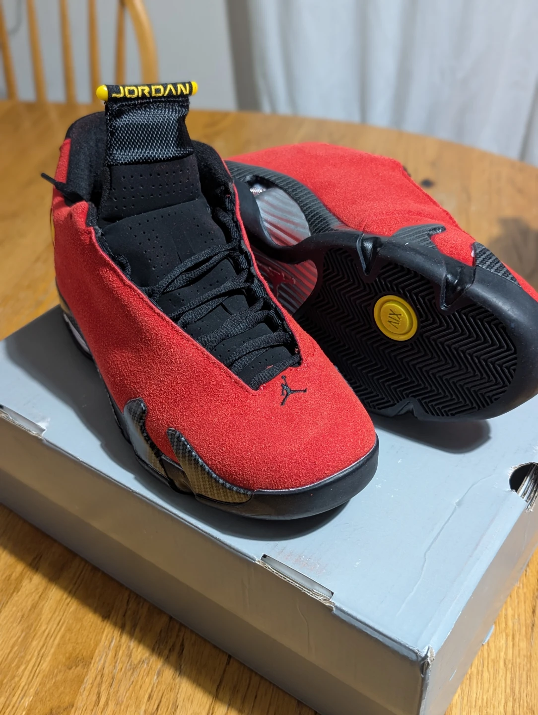 Air Jordan 14 Retro "Ferrari" Red Mens Sneakers - photo 3