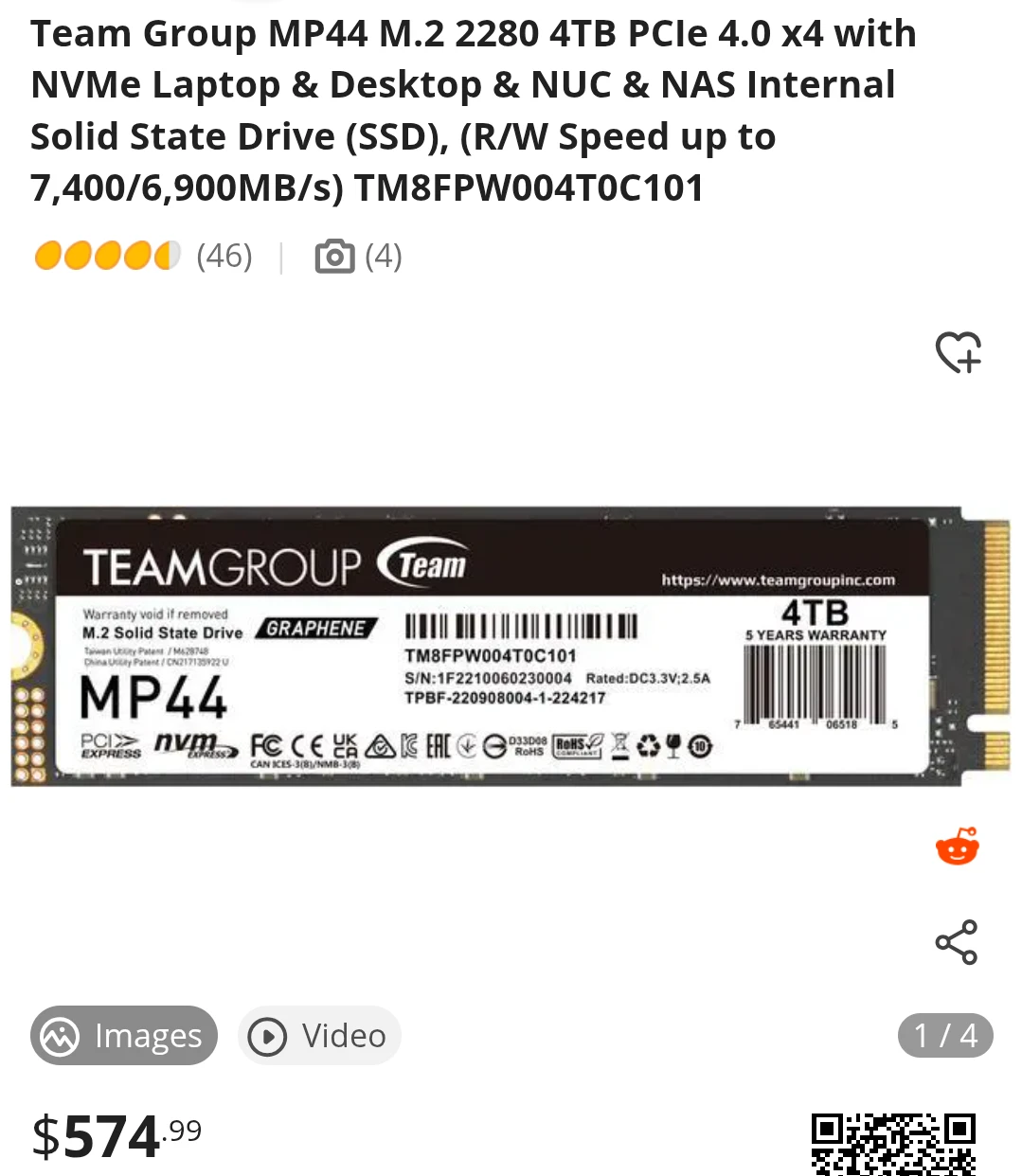 TEAMGROUP MP44 M.2 4TB SSD