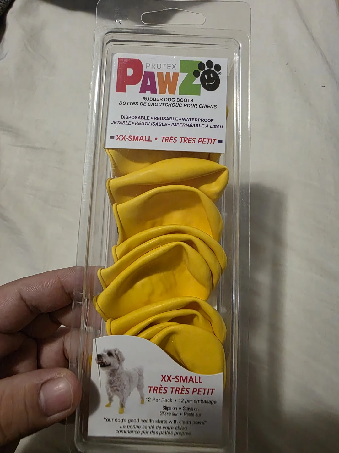 Protex Pawz Rubber Dog Boots XX-Small Yellow - photo 2