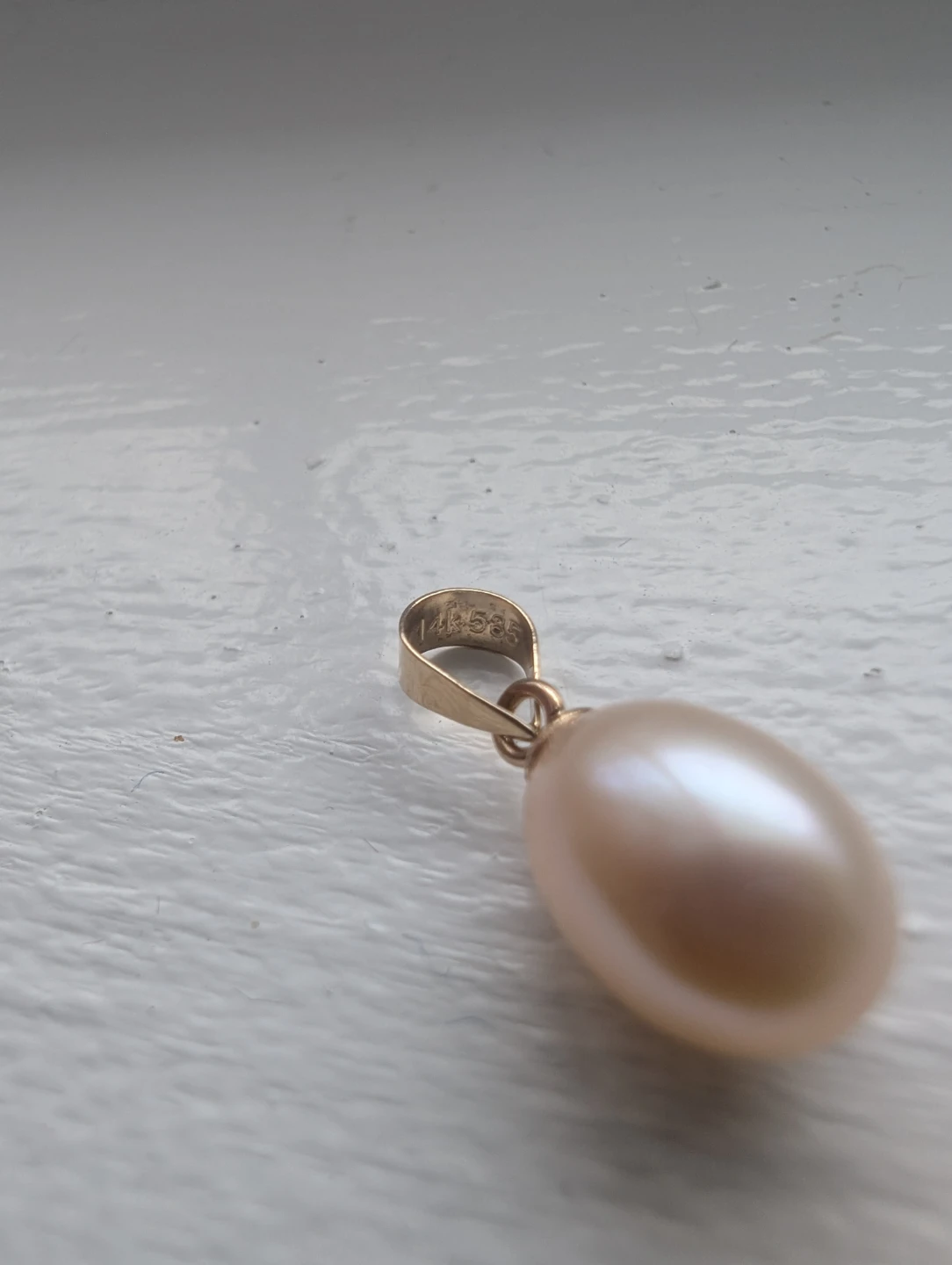 Brand New 14K Yellow Gold Pearl Pendant For Sale - photo 5