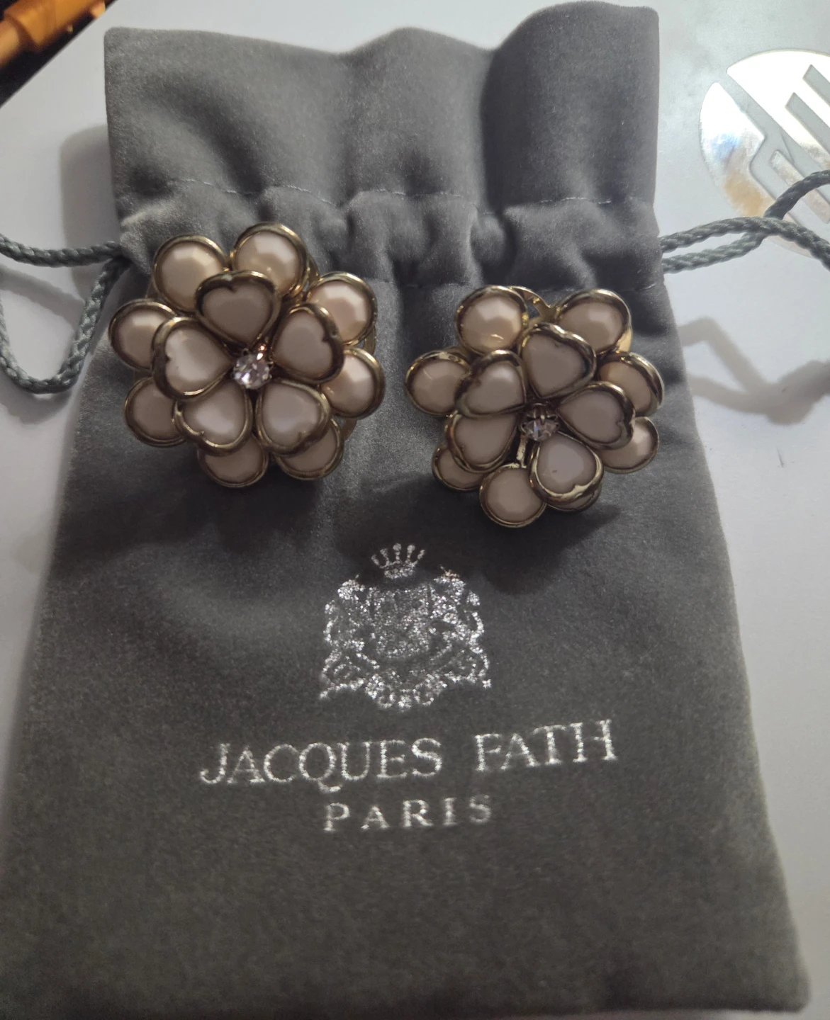 Jacques Fath Paris Flower Earrings