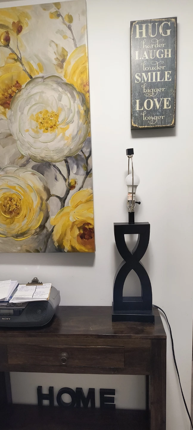 Black Hourglass Table Lamp (no shade) - photo 3