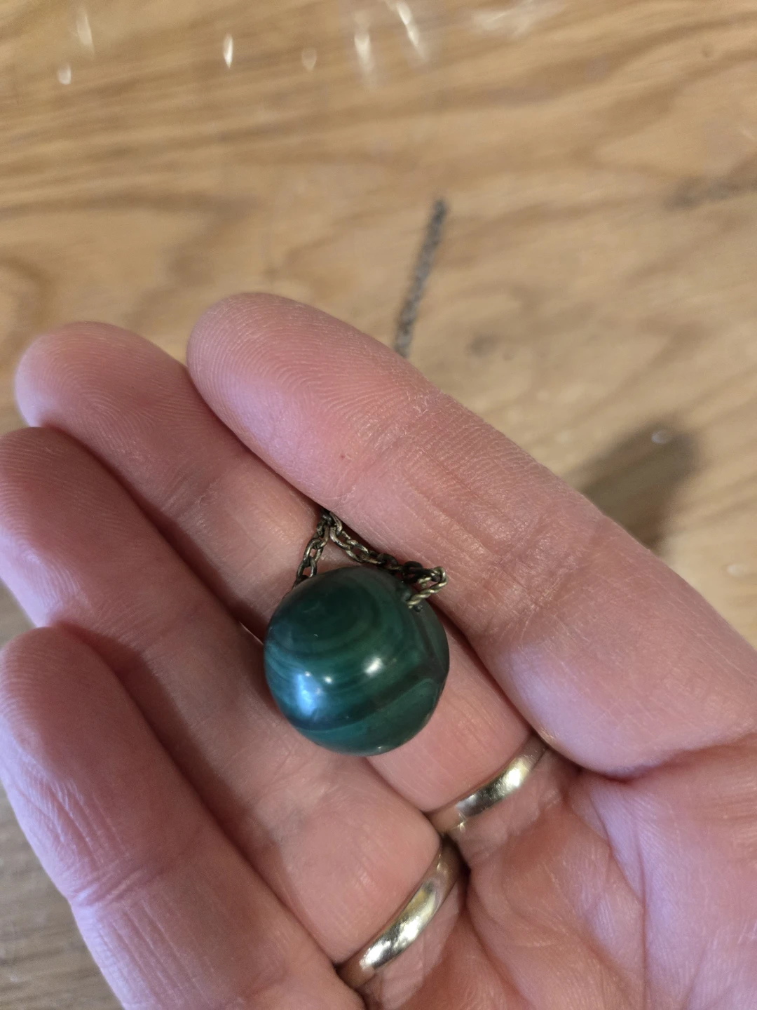 Malachite Sphere Pendant Necklace - photo 2