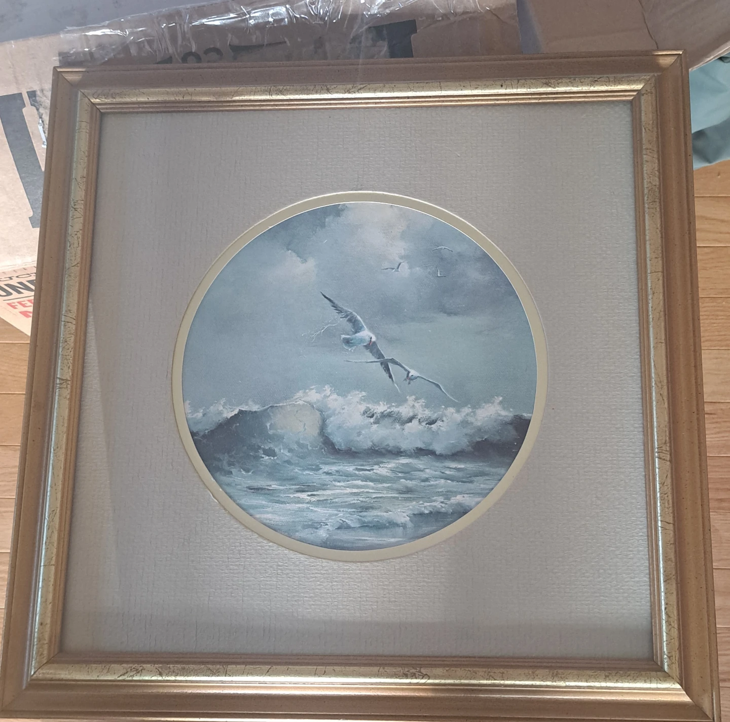 Seagulls Over Waves Framed Art by Barnes