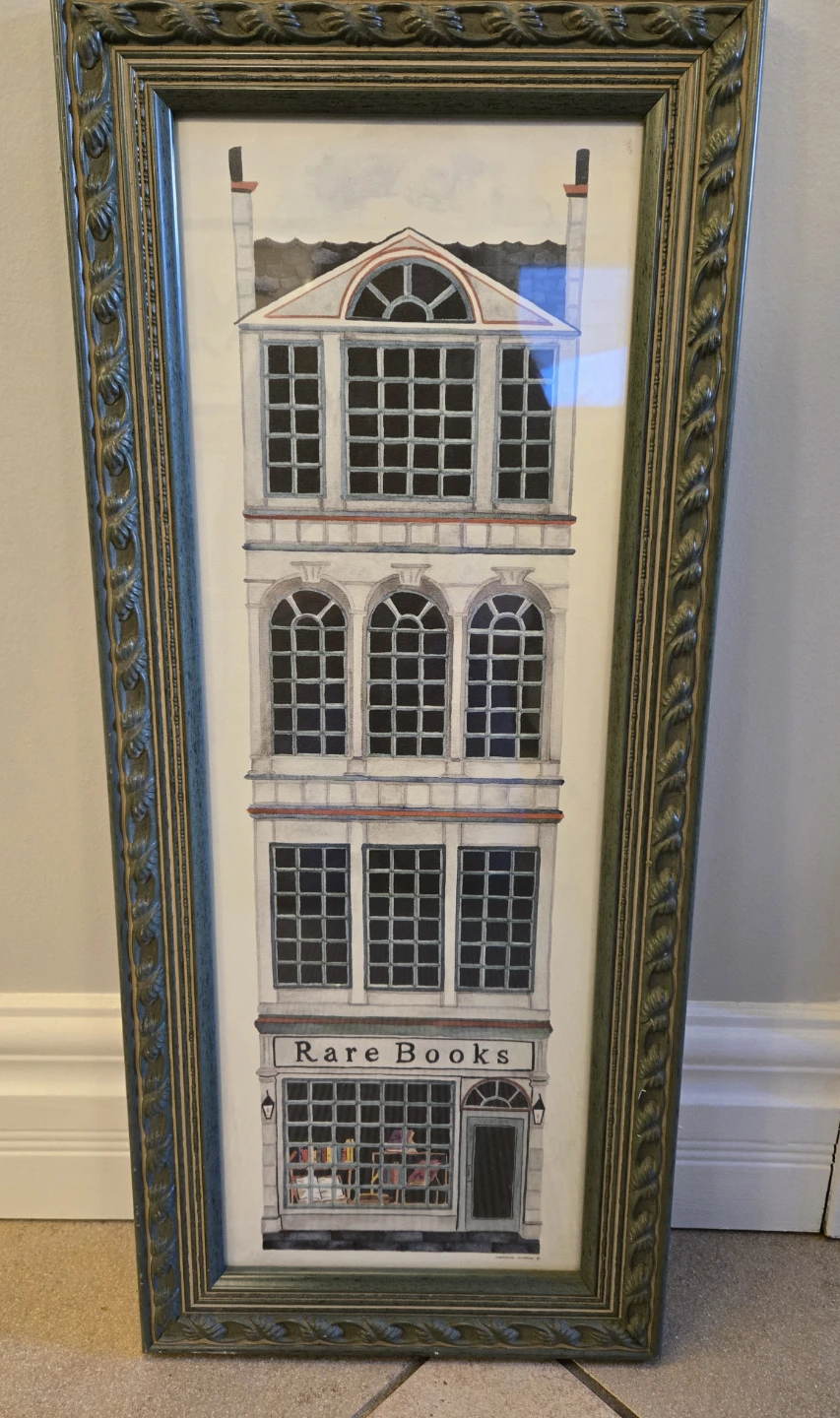 Framed "Rare Books" Store Artwork - photo 2