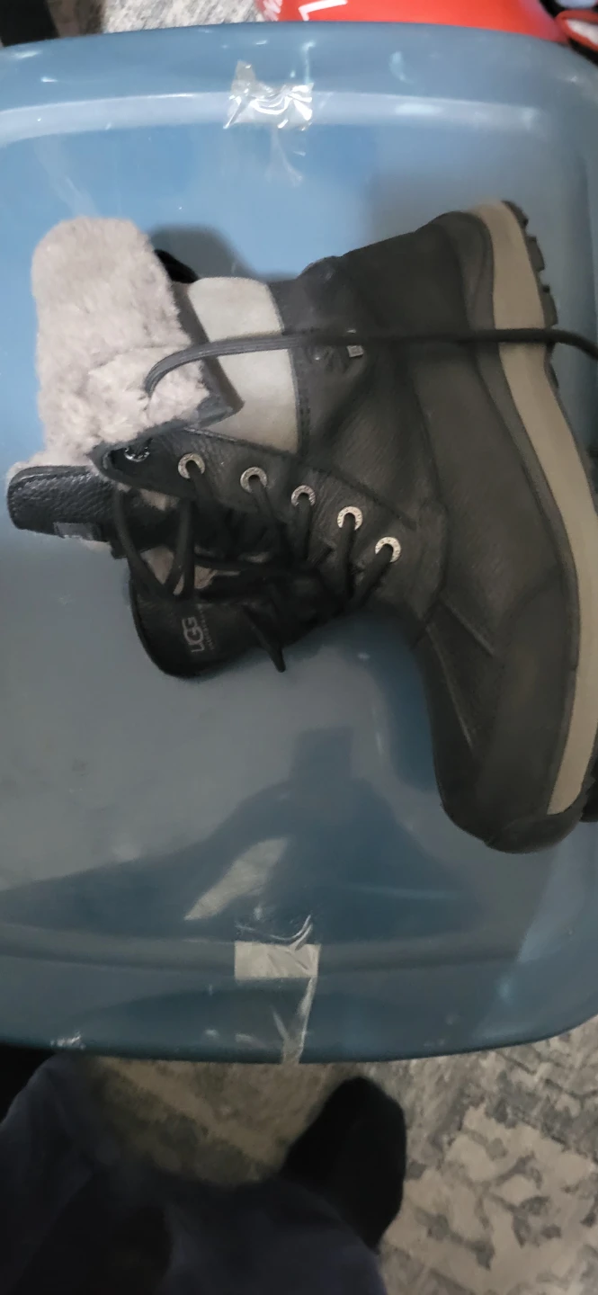 UGG Black Lace-Up Winter Boots with Shearling Lining - photo 2
