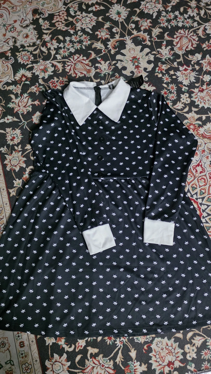 NANAMEI Women's Black Star Print Dress XL