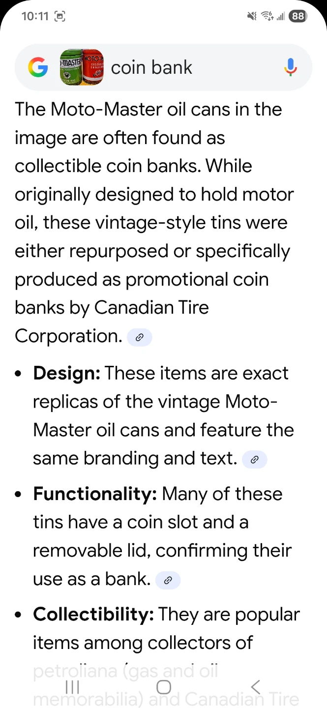 Vintage Moto-Master Motor Oil coin bank - Canadian Tire - photo 4