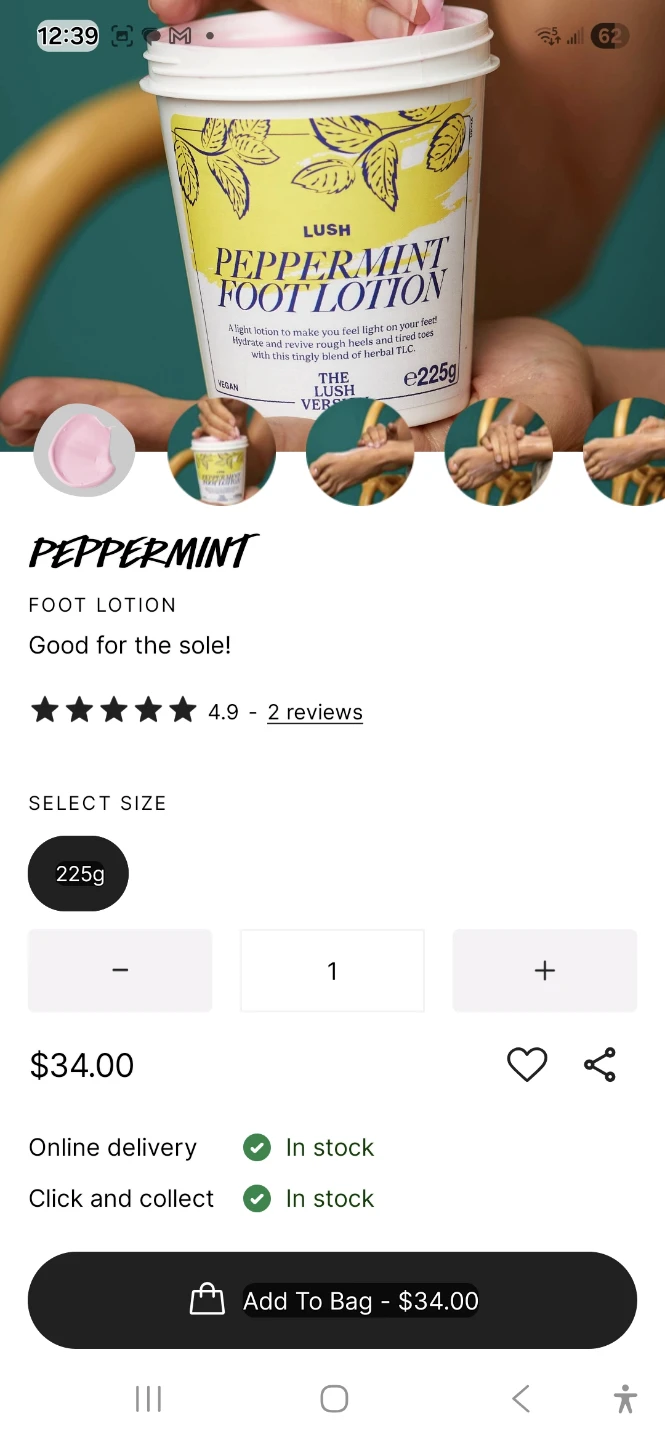 Lush Peppermint Foot Lotion 225g - photo 3