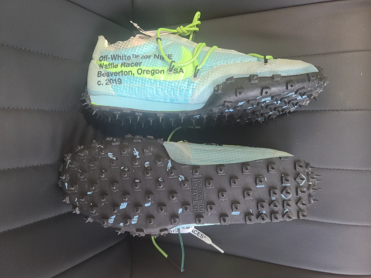 Off-White x Nike Waffle Racer "Vivid Sky" M 10 or W 11.5 - photo 4