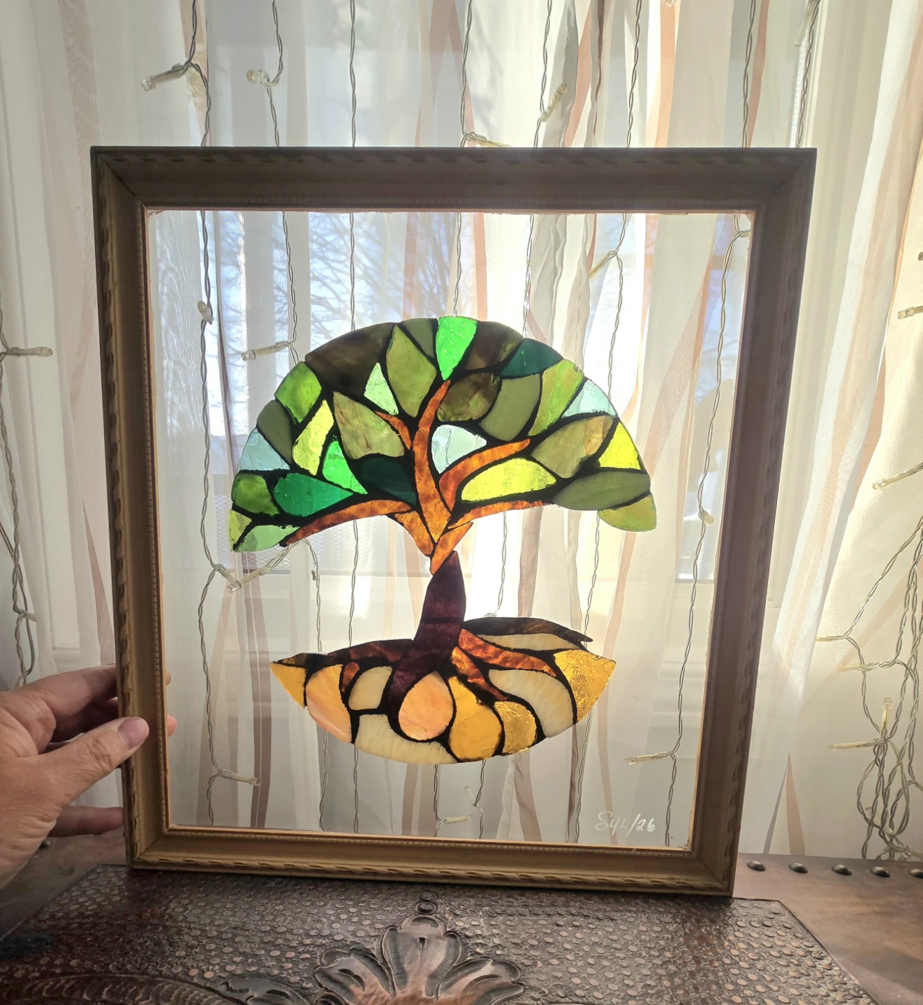 Mosaic Stained Glass Tree of Life - photo 2