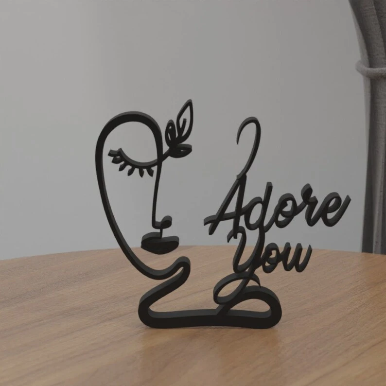 Line Art Face Decor