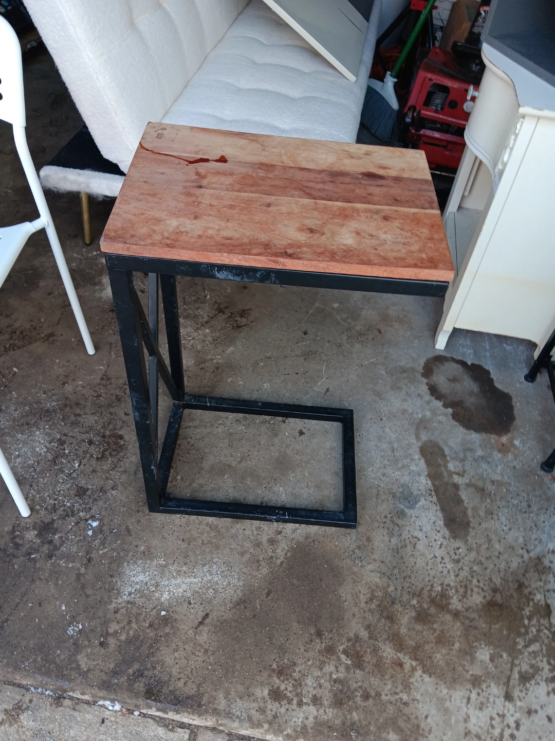 Wooden Top C-Table Side Table