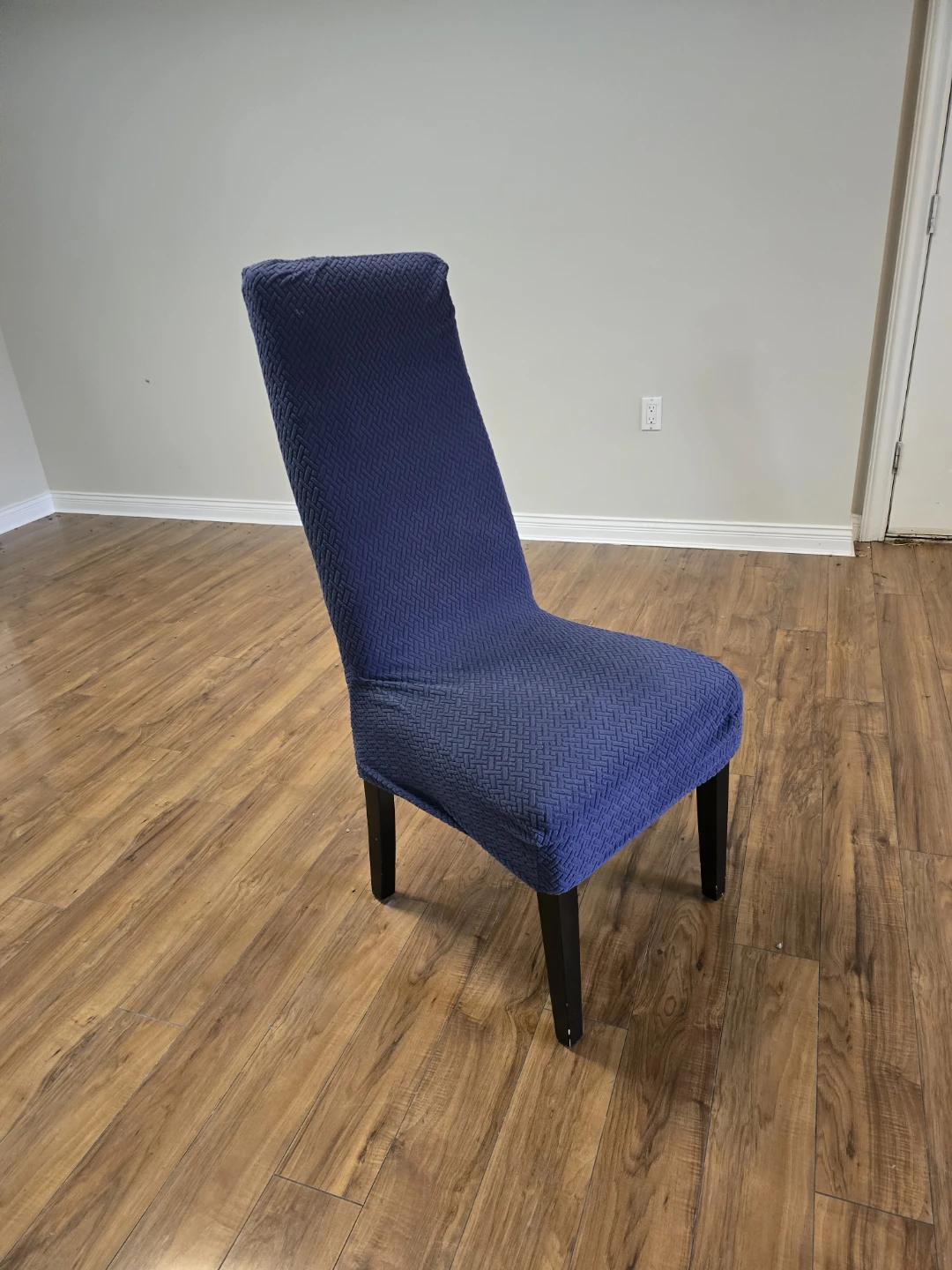 Set of 6  Dining Chairs with Navi Blue Covers