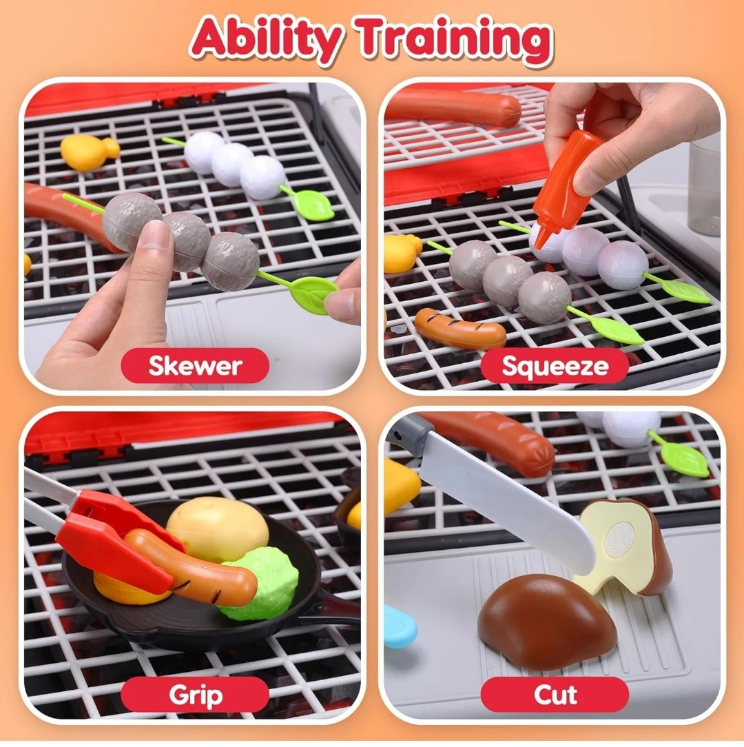 Kids Pretend Play BBQ Grill Set - photo 3