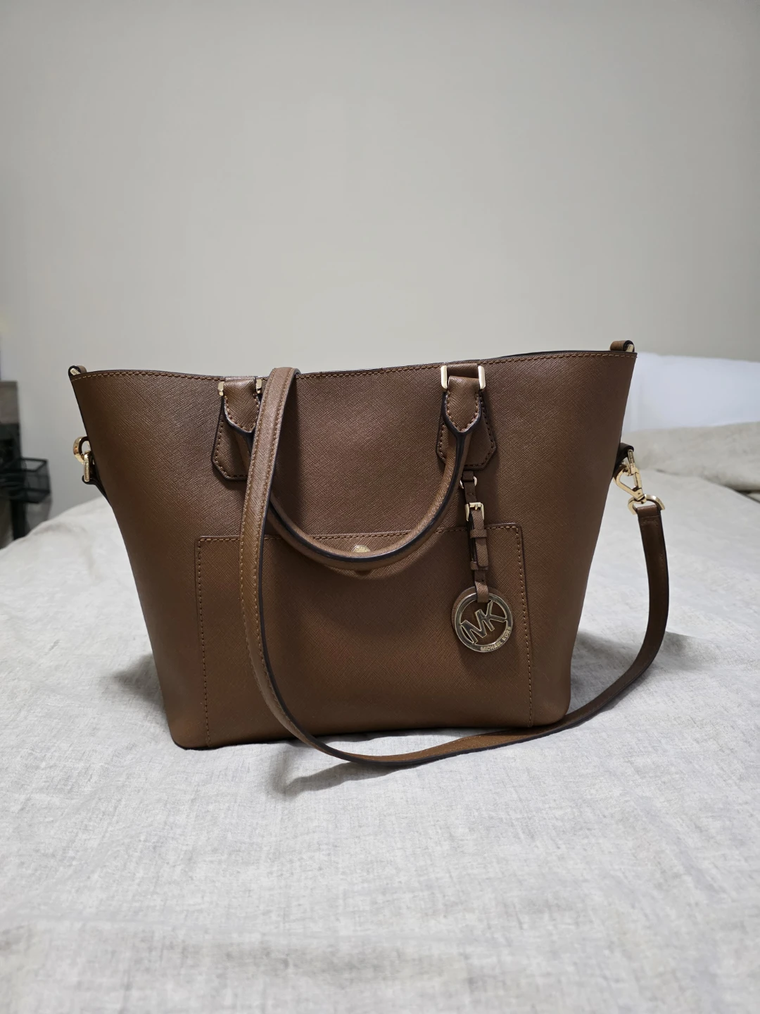 Michael Kors Brown Leather Satchel Handbag
