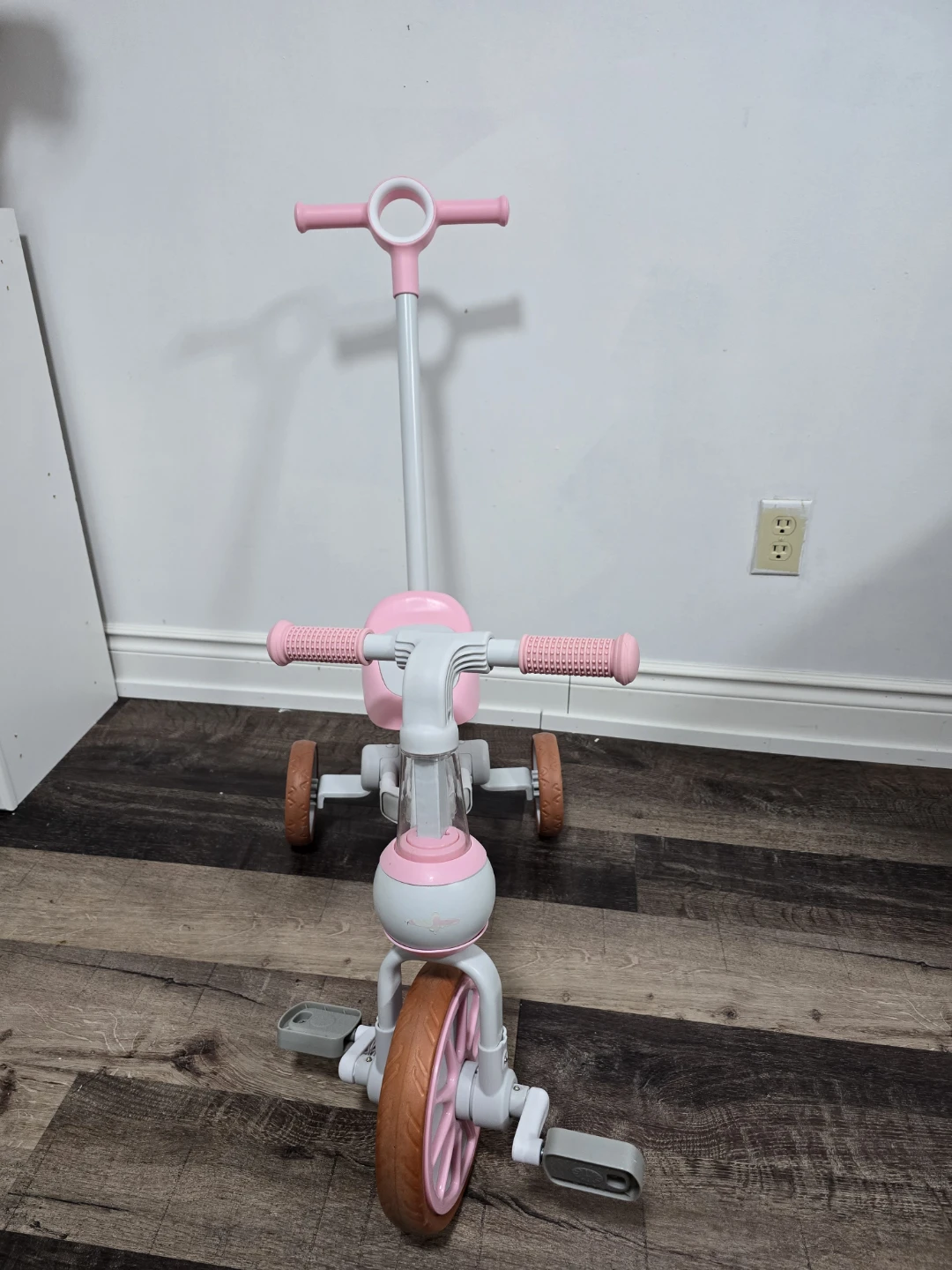 Pink and White Tricycle with Parent Handle - photo 2