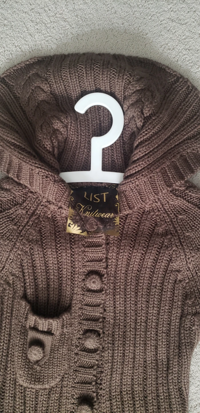 Brown Knit Cardigan Sweater - photo 2