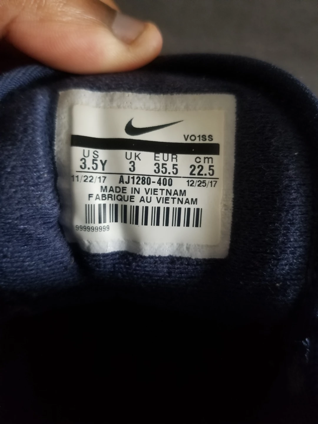 Nike Dark Blue Youth Sneaker Boots (3.5Y) - photo 4