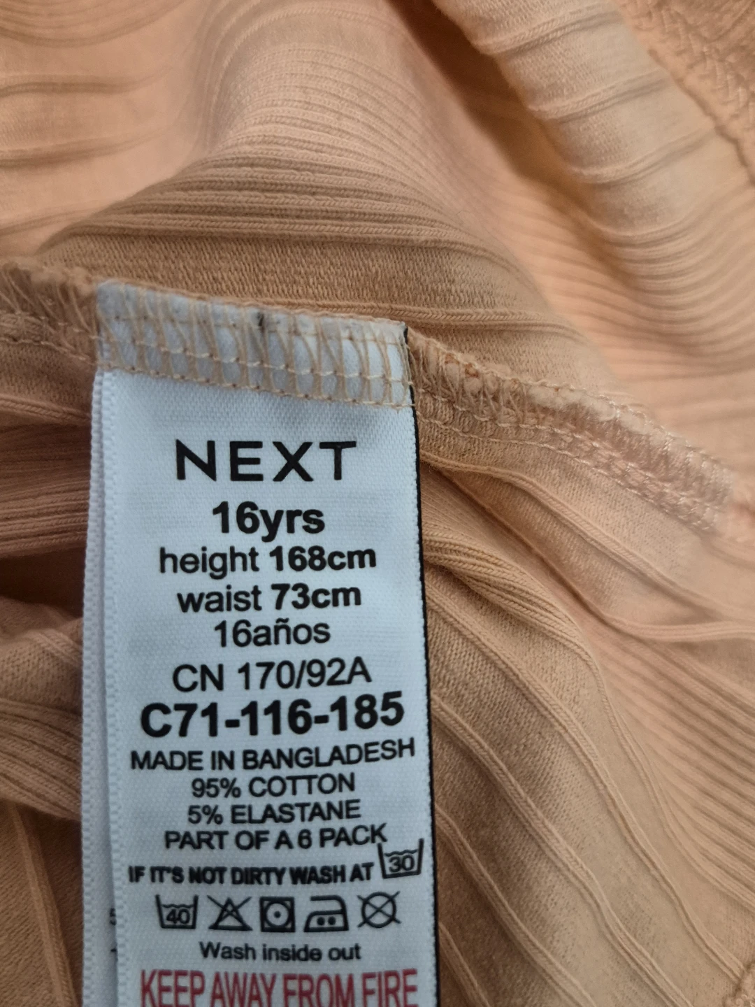 Next Girls Ribbed Tank Tops (Peach & Teal) - photo 3