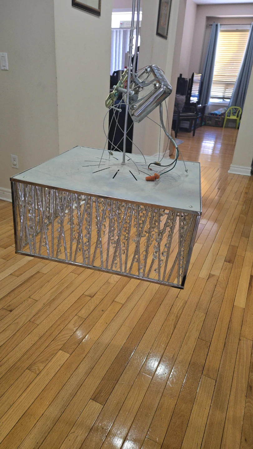 Chandelier Light Fixture with Crystal Accents