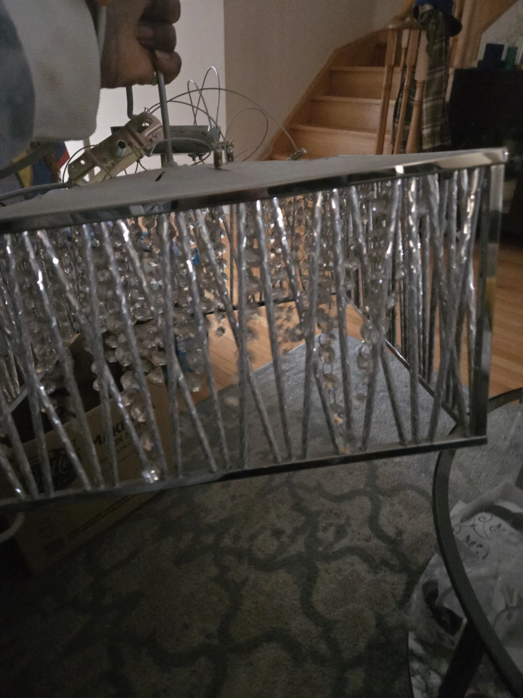 Chandelier Light Fixture with Crystal Accents - photo 2