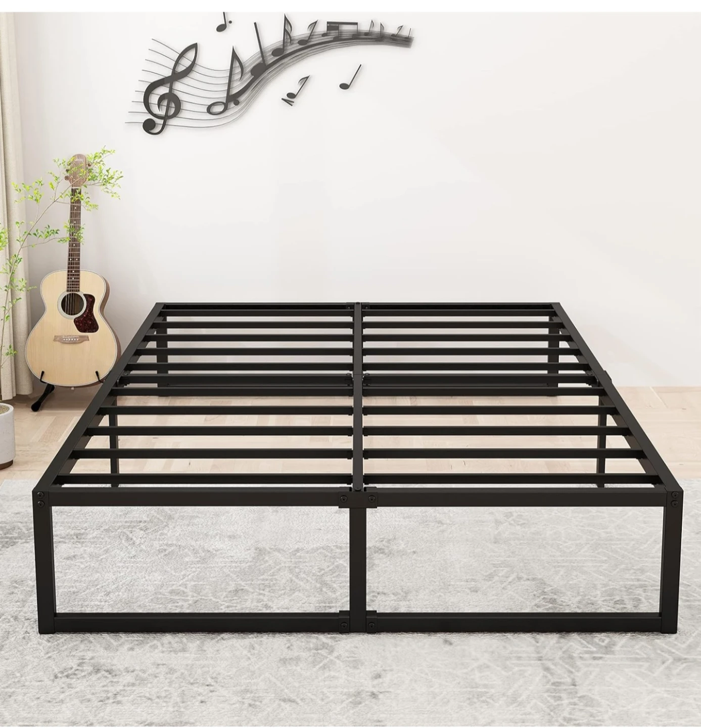 Queen Black Metal Bed Frame