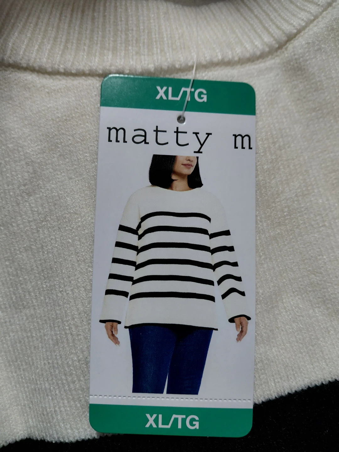 Matty M Striped Sweater XL/TG