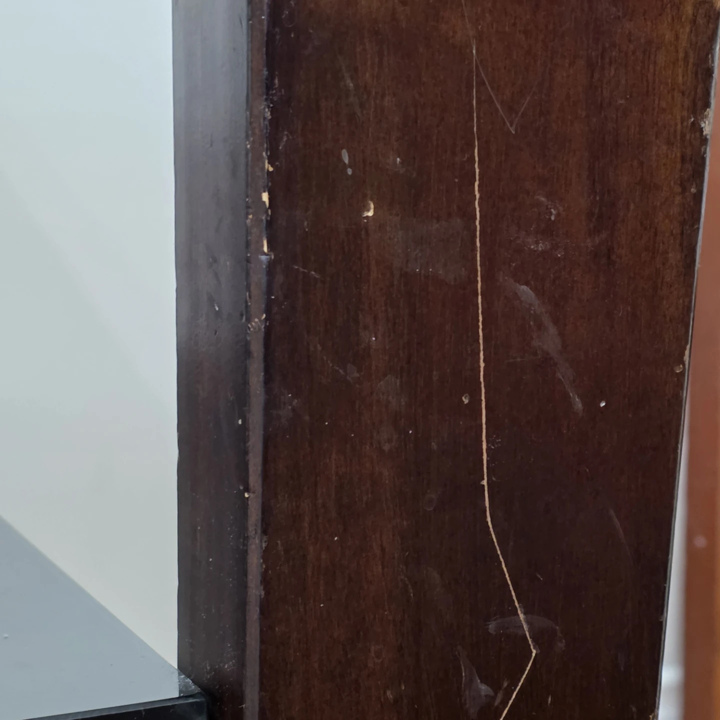 Dark Wood and Glass TV Stand with Mount - photo 4