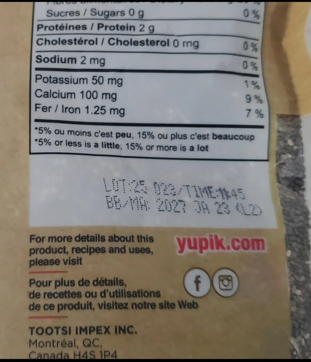 Yupik Black Chia Seeds 1 kg(2 for $15) - photo 3