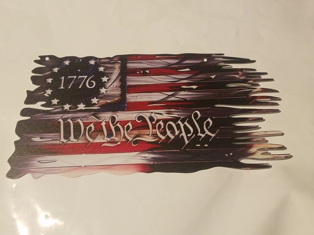 American Flag "We the People" Metal Wall Art Decor 1776