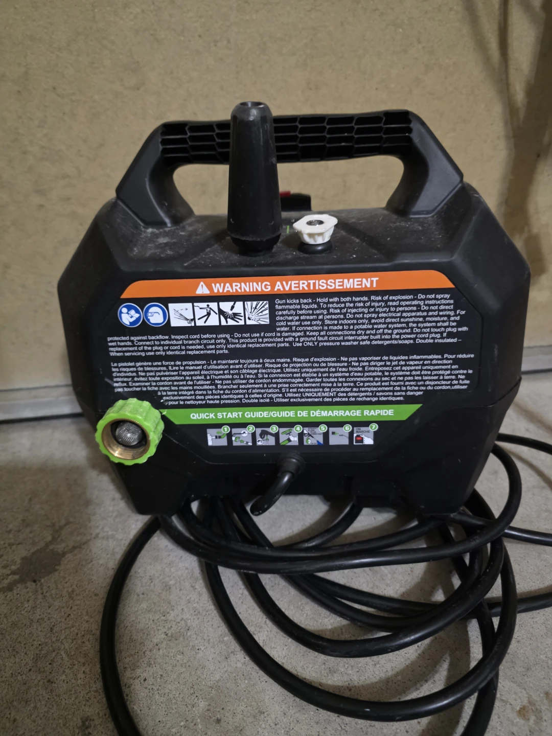 Greenworks Electric Pressure Washer 1700 PSI 1.2 GPM - photo 3