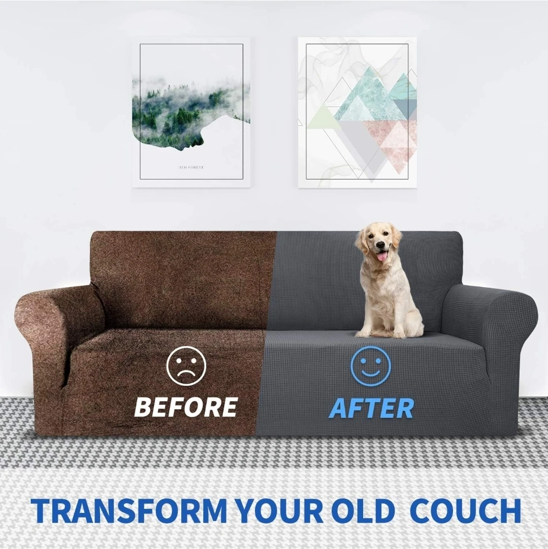 Grey Sofa Slipcover - Loveseat Size - photo 5