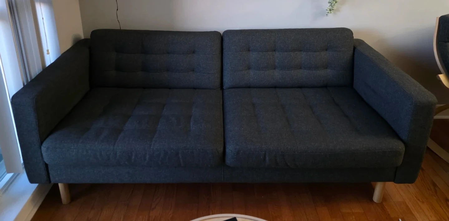 IKEA MORABO 3-seater Sofa - Gunnared dark gray/wood - photo 2