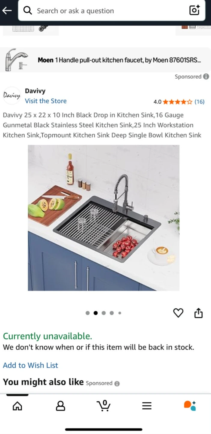 Handmade Stainless Steel 25” x 22” x 10” Modern Topmount Drop in