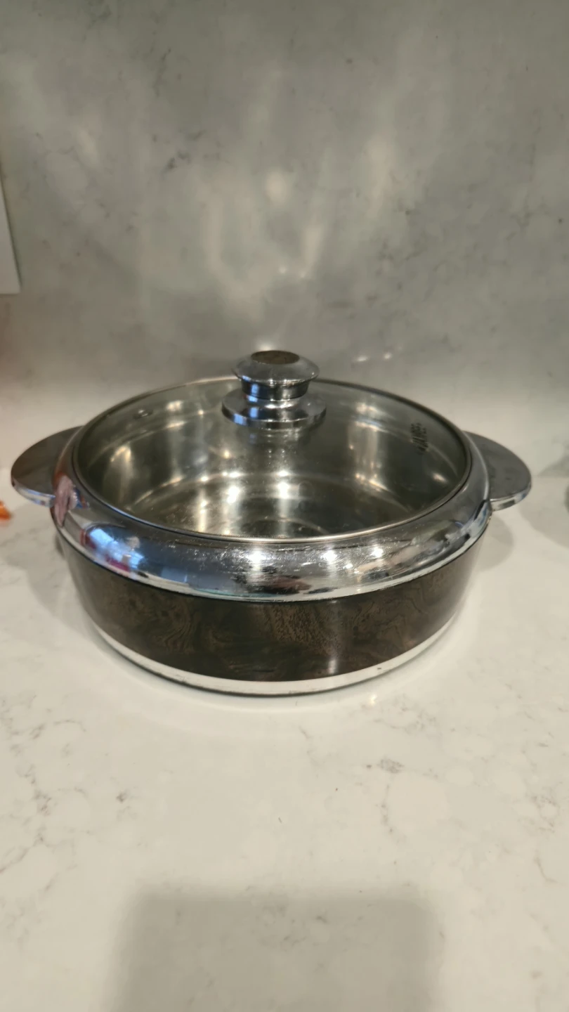 Stainless Steel Casserole Dish with Glass Lid