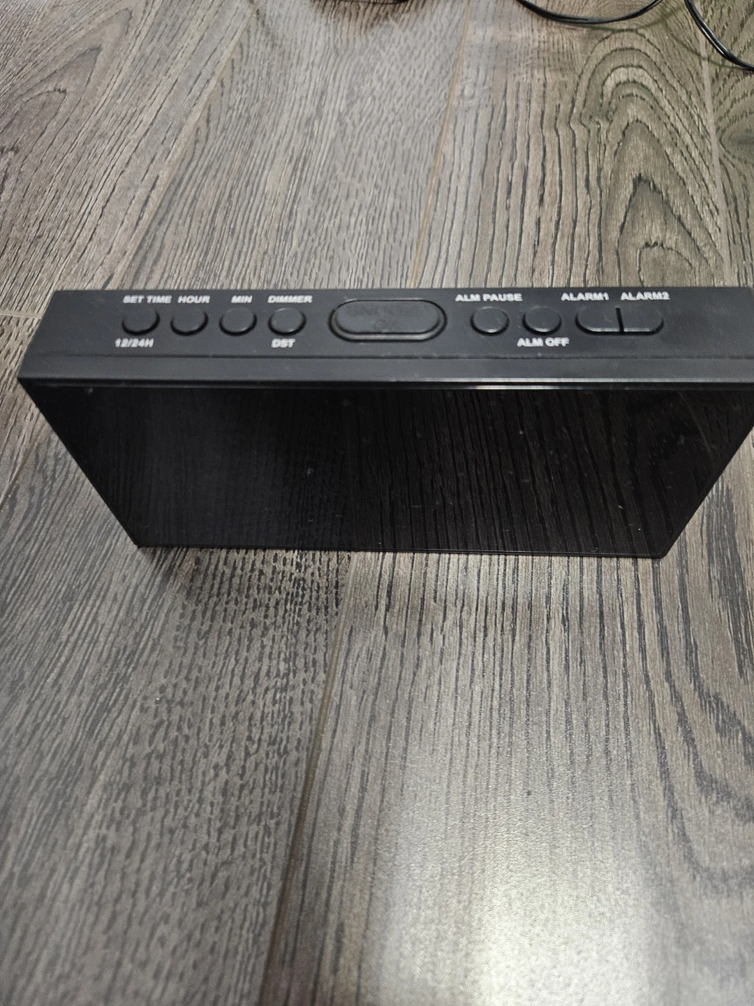 Black Digital Alarm Clock with Bed Shaker - photo 2