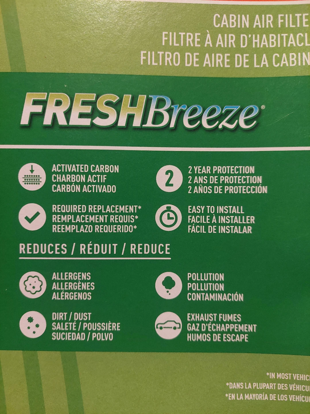 FreshBreeze Cabin Air Filter CF11819
